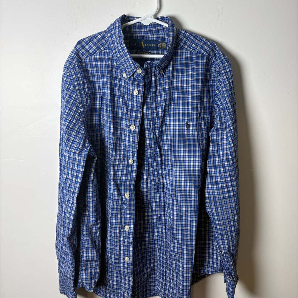 Polo Ralph Lauren Plaid Long Sleeve Button-Front Shirt, Size L/14-16, Youth